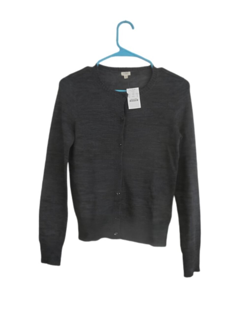 NWT J Crew Grey Button Down Long Sleeve Top